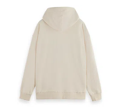 Scotch & Soda Relaxed Fit Embroidered Hoodie In Yellow