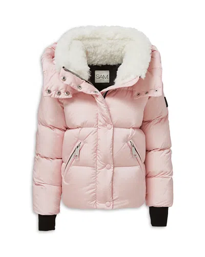 Sam Girls' Lara Quilted Down Jacket - Big Kid In Pink