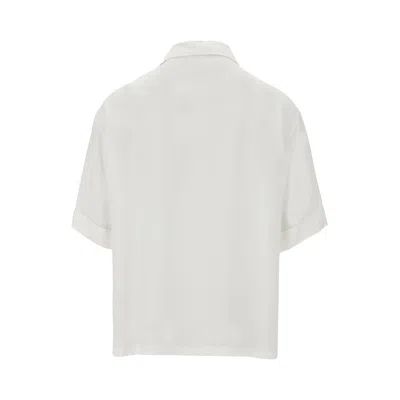 Balmain Embroidered T-shirt With Collar In White