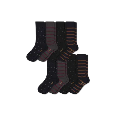 Bombas Dress Calf Sock 8-pack In Black