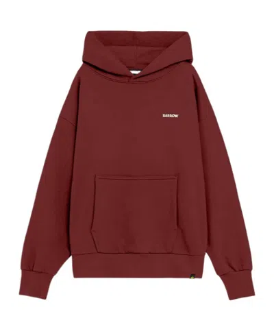 Barrow Hooded Pocket Sweatshirt In Red
