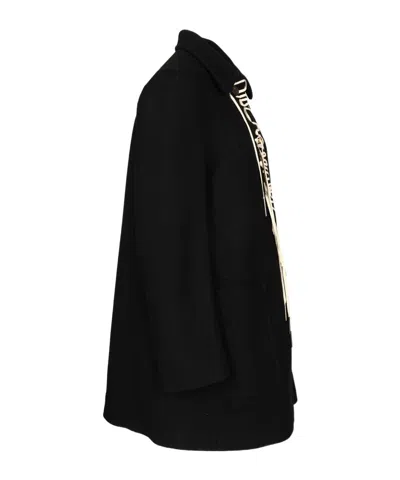 Dries Van Noten Structured White Jacket With High Shoulder Pads And Elegant Collar In Black