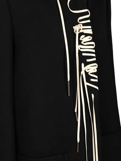 Dries Van Noten Structured White Jacket With High Shoulder Pads And Elegant Collar In Black