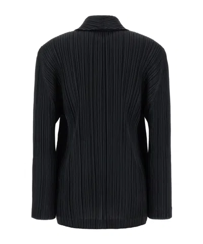 Issey Miyake Pleats Jacket In Blue