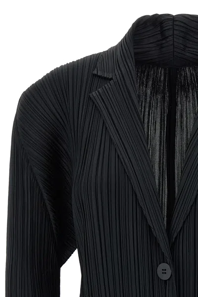 Issey Miyake Pleats Jacket In Blue