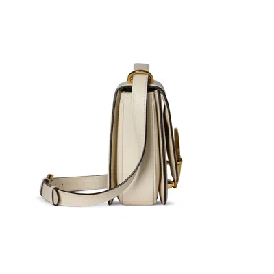 Gucci Small Crossbody Bag In Smooth Leather In White