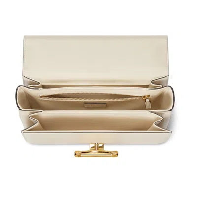 Gucci Small Crossbody Bag In Smooth Leather In White