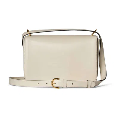 Gucci Small Crossbody Bag In Smooth Leather In White