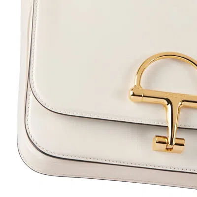 Gucci Small Crossbody Bag In Smooth Leather In White