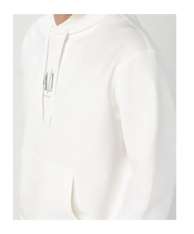 Armani Exchange Long Sleeve Sweatshirt In White