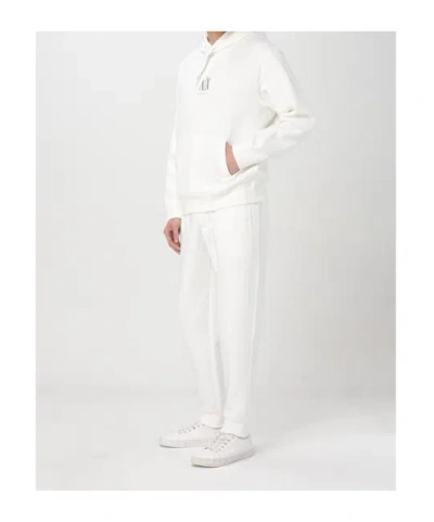 Armani Exchange Long Sleeve Sweatshirt In White