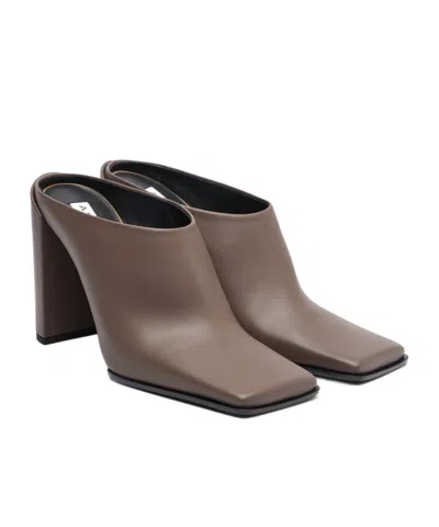 Alaïa Alaia Square-toe Mule In Taupe Grey Women In Brown