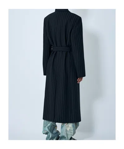 Acne Studios Women Long Coat With Belt At The Waist In Black