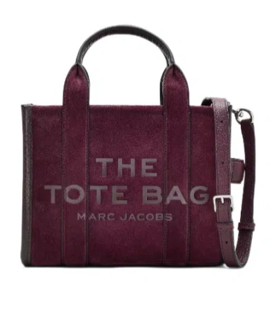 Marc Jacobs Dark Plum The Logo Small Tote In Burgundy
