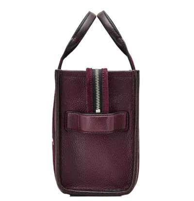 Marc Jacobs Dark Plum The Logo Small Tote In Burgundy
