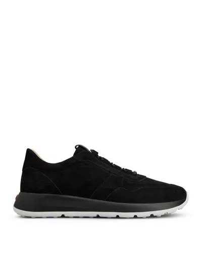 Tod's Suede Sneakers Low Profile Rubber Sole In Black