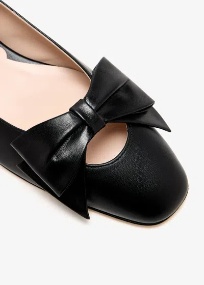 Valentino Bowow Ballerina Flats In Black