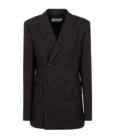 Dries Van Noten Double Breasted Jacket In Black
