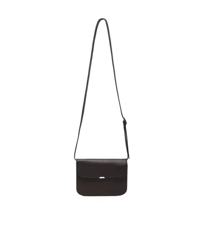 Lemaire Soft Tab Minibag In Brown