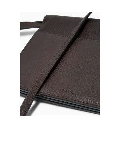 Lemaire Soft Tab Minibag In Brown