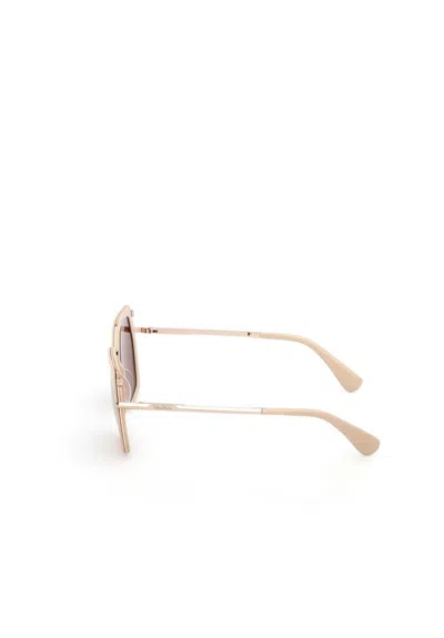 Max Mara Geometric-frame Sunglasses In Brown