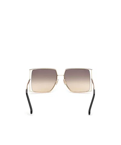 Max Mara 68mm Gradient Oversize Rectangular Sunglasses In Brown