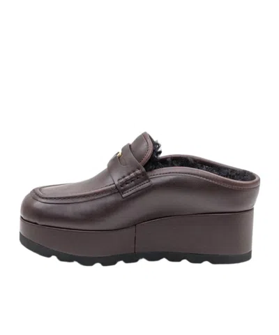 Stella Mccartney Elyse Alter Mat Platform Mules In Brown