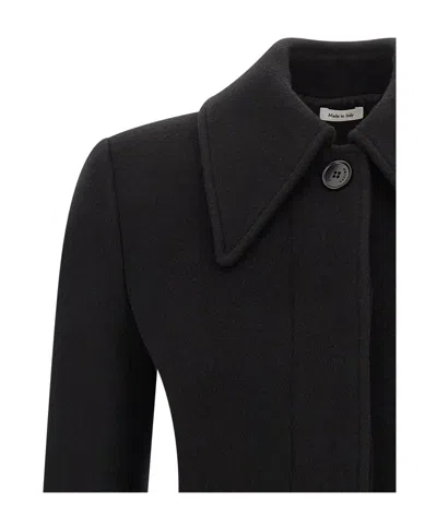 Alexander Mcqueen Wool And Cashmere Coat Coats And Trench Coats Black In Black