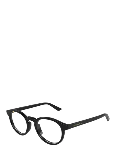 Bottega Veneta Eyewear Oval Frame Glasses In Black