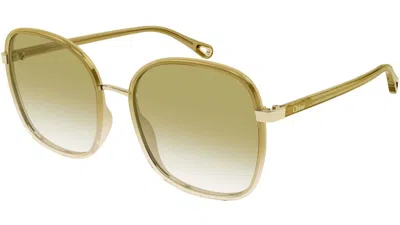 Chloé 56mm Gradient Square Sunglasses In Brown