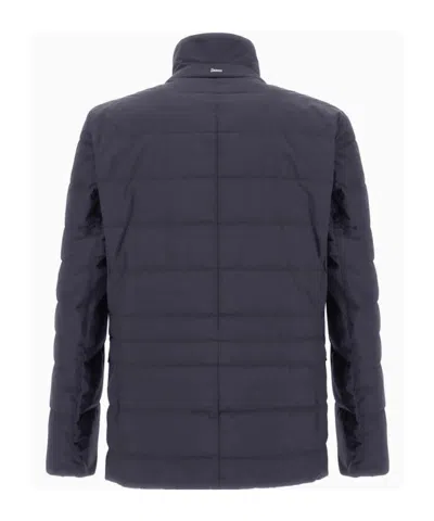 Herno Modern Blazer With High Collar And Pockets In Black