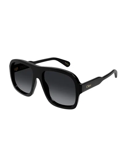 Chloé Eyewear Square Frame Sunglasses In Black