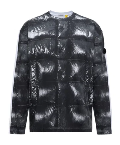 Moncler Long-sleeved T-shirt In Blue