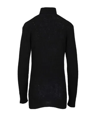 Dries Van Noten Turtleneck Sweater Knitwear Black In Black