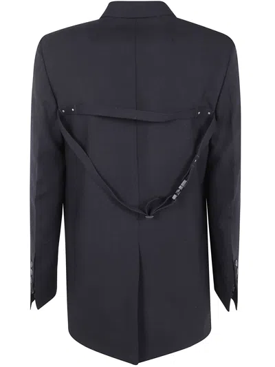 Rick Owens Single-breasted Jacket In Blue