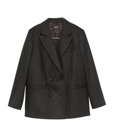Apc A.p.c. Lucy Coat In Black