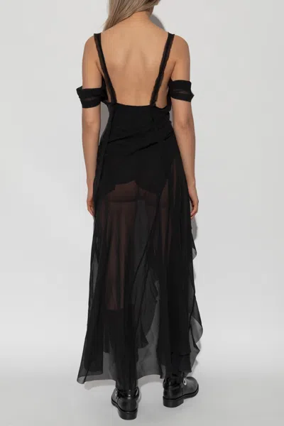 Misbhv Gabrielle Ruffled Maxi Dress In Black