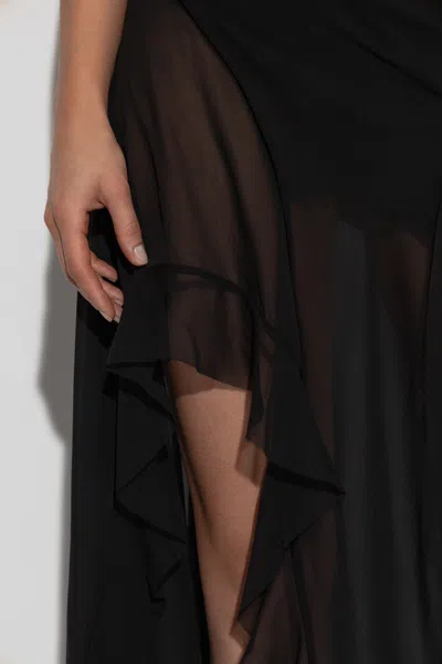 Misbhv Gabrielle Ruffled Maxi Dress In Black