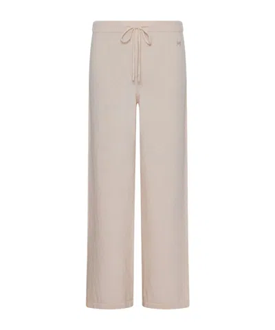 Marella Virgin Wool Knitted Trousers In White