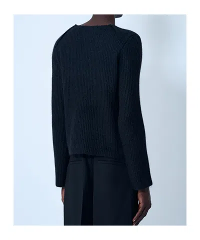 Jil Sander Long-sleeved Sweater In Blue
