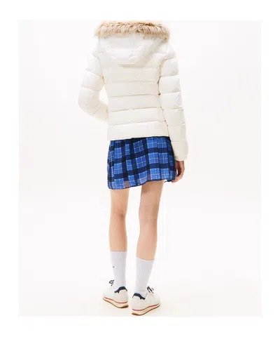 Tommy Hilfiger Shiny Water Repellent Down Puffer Jacket In White