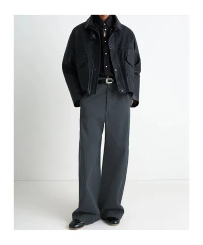 Lemaire Side-tabs Trousers In Gray