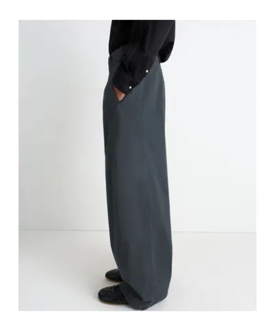 Lemaire Side-tabs Trousers In Gray