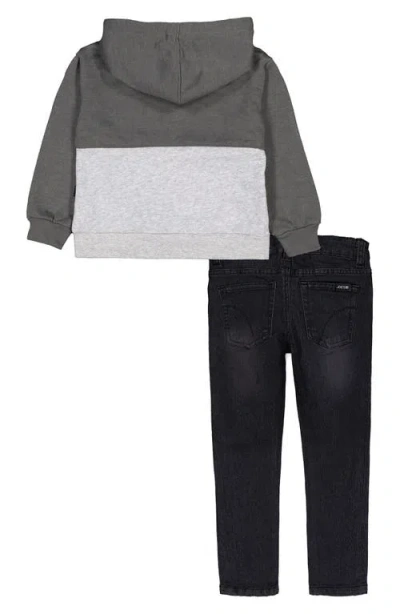 Joe's Jeans Colorblock Hoodie & Jeans Set In Gray