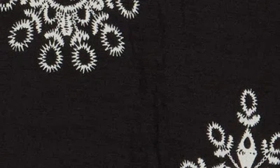 Patrizia Luca Snowflake Embroidered Top In Black