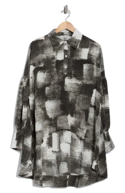 Patrizia Luca Oversize High-low Button-up Shirt In Gray