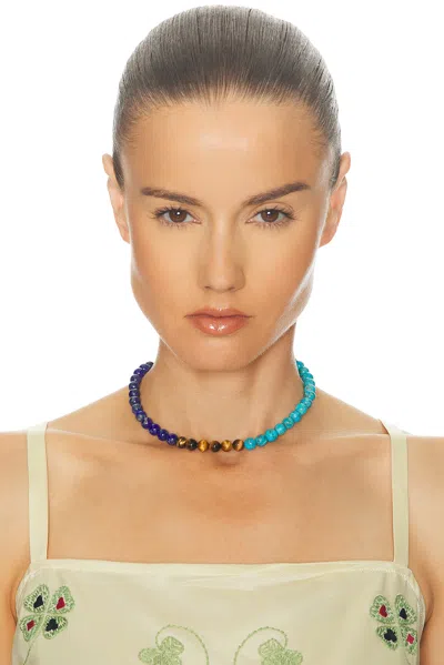 Fry Powers Collar Necklace In Blue