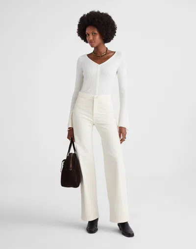 Madewell The Wide Leg Corduroy Pants In White