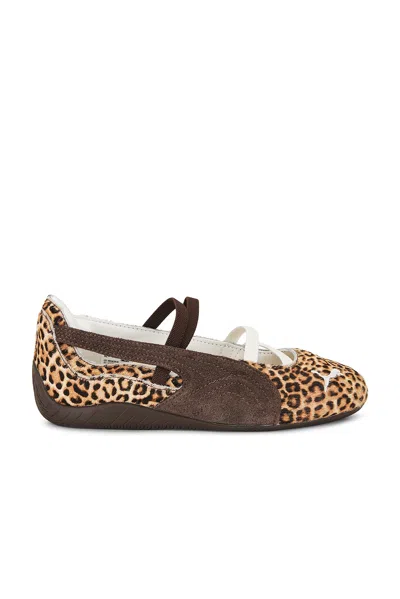 Puma Speedcat Genuine Calf Hair Ballet Sneaker In Animal Print