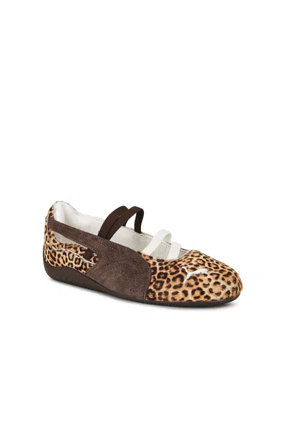 Puma Speedcat Genuine Calf Hair Ballet Sneaker In Animal Print